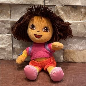 Ty Beanie Babies Dora Plush Doll in Pink & Orange